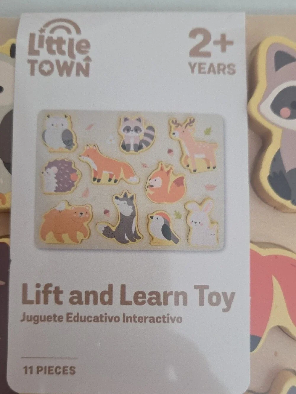 Lift & Learn Woodland Puzzle - Pink, Brown, White, NWT Ages 2+